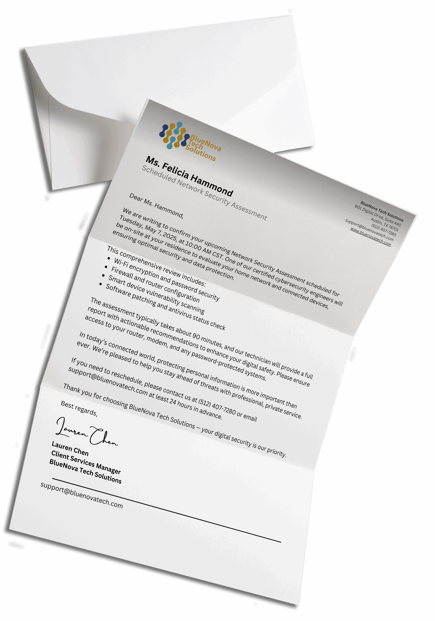 BlueNova Tech Solutions- Letters & Statements