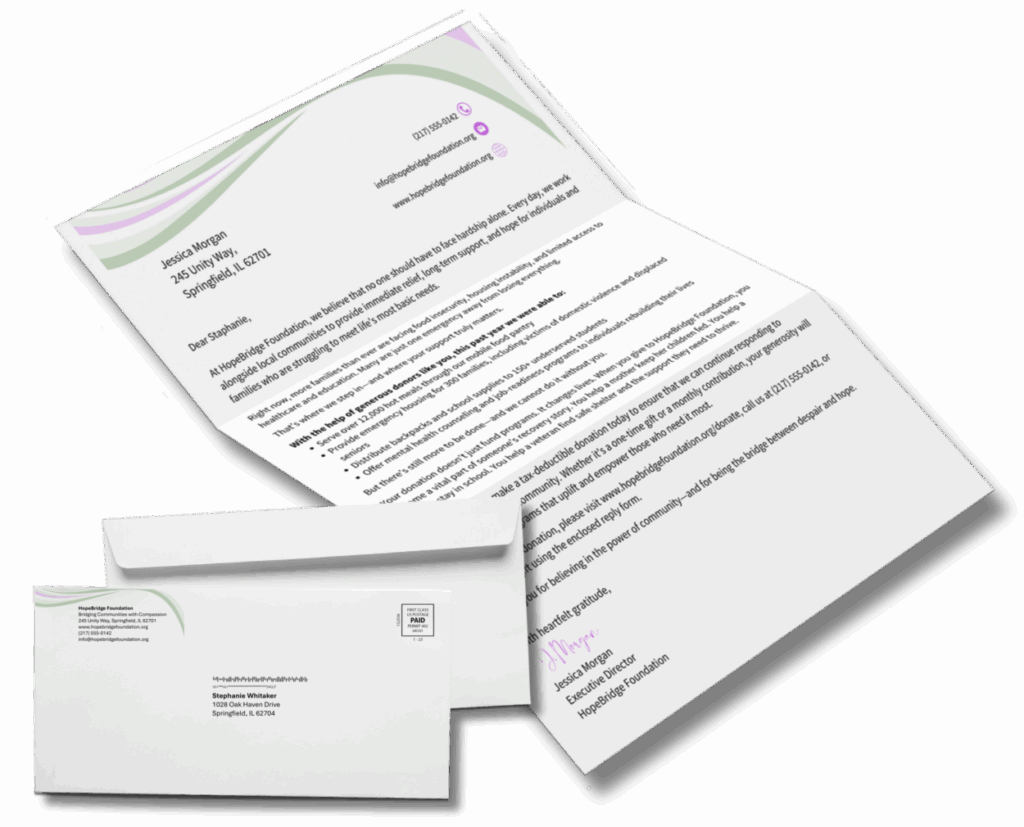 HopeBridge Foundation- donation letter- Letter & Statements