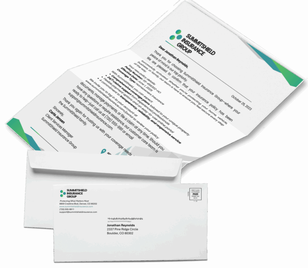 SummitShield Insurance Group- insurance letter- Letters & Statements